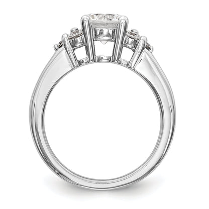 14K Weißgold Verlobungsring mit simuliertem Diamanten