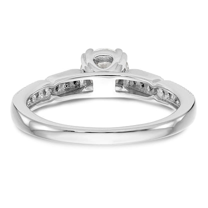 14K Weißgold Diamant-Verlobungsring mit Krappenfassung