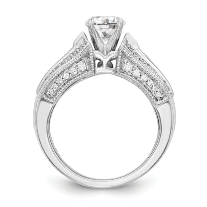 14K Weißgold Diamant-Verlobungsring mit Krappenfassung