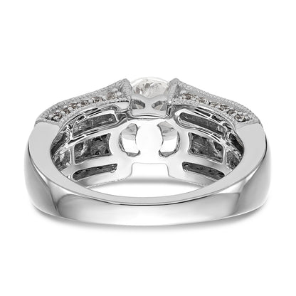 14K Weißgold Diamant-Verlobungsring mit Krappenfassung