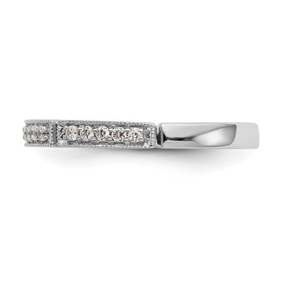 14K Weißgold Diamant-Trauring
