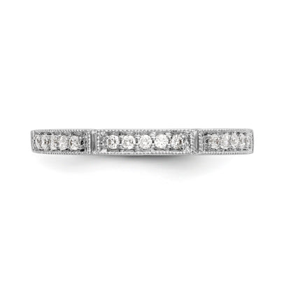 14K Weißgold Diamant-Trauring