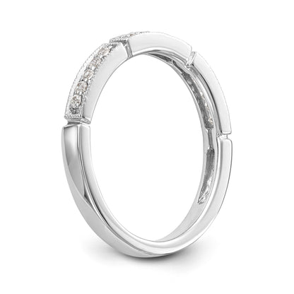 14K Weißgold Diamant-Trauring