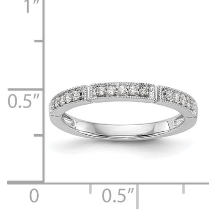 14K Weißgold Diamant-Trauring