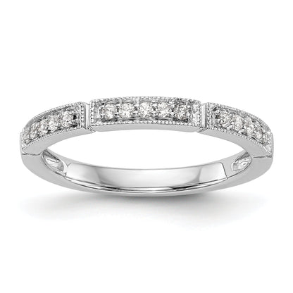 14K Weißgold Diamant-Trauring