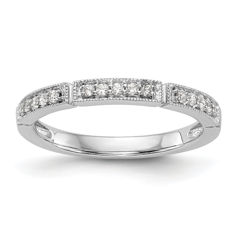 14K Weißgold Diamant-Trauring