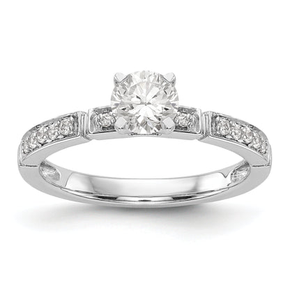 14K Weißgold Diamant-Verlobungsring mit Krappenfassung