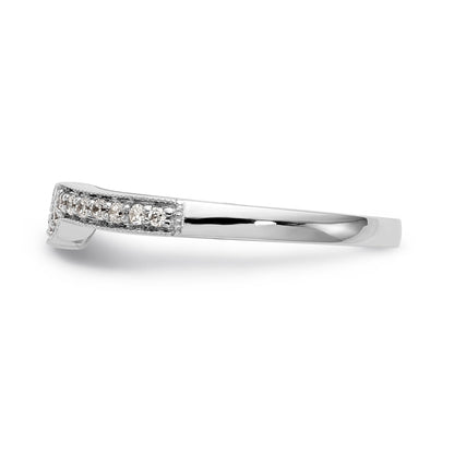 14K Weißgold Diamant-Trauring