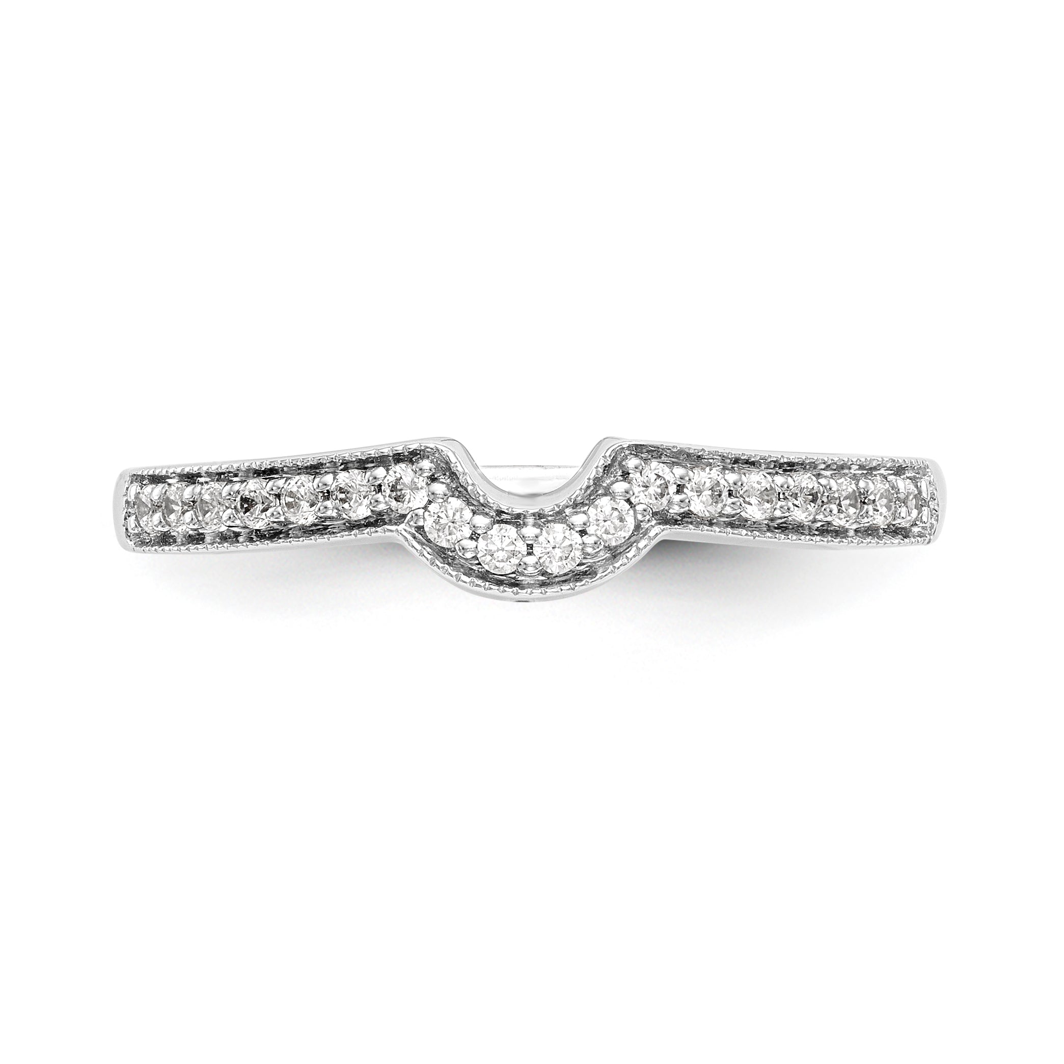 14K Weißgold Diamant-Trauring