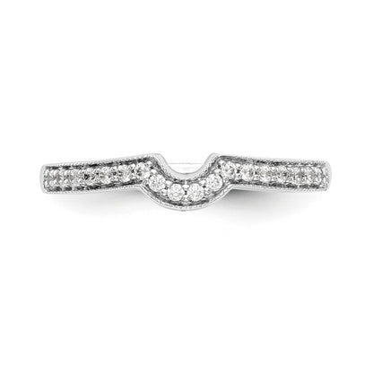 14K Weißgold Diamant-Trauring