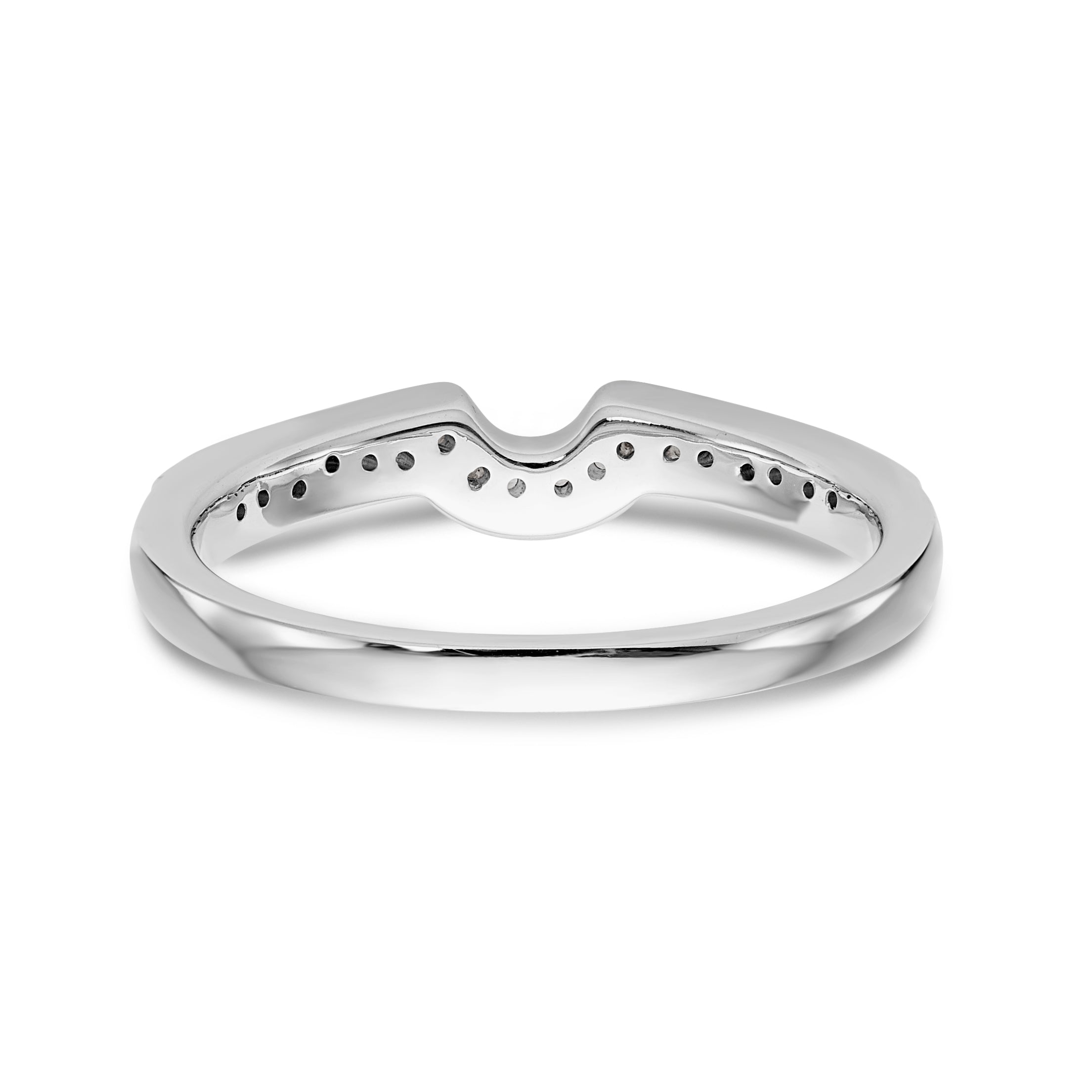 14K Weißgold Diamant-Trauring