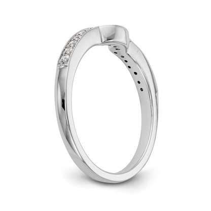 14K Weißgold Diamant-Trauring