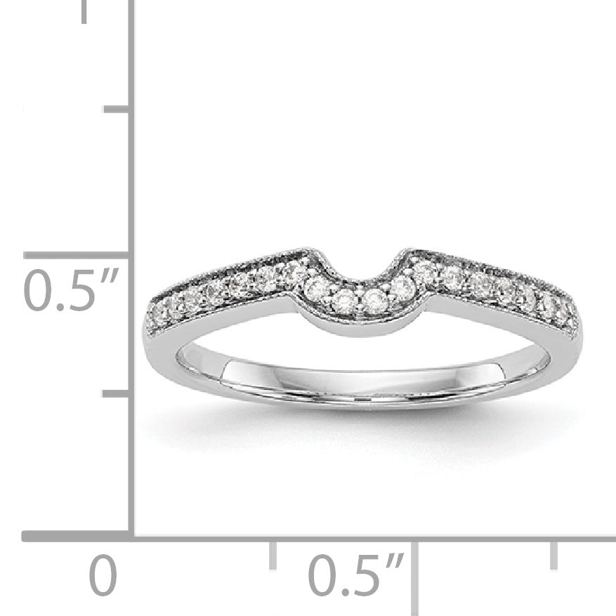 14K Weißgold Diamant-Trauring