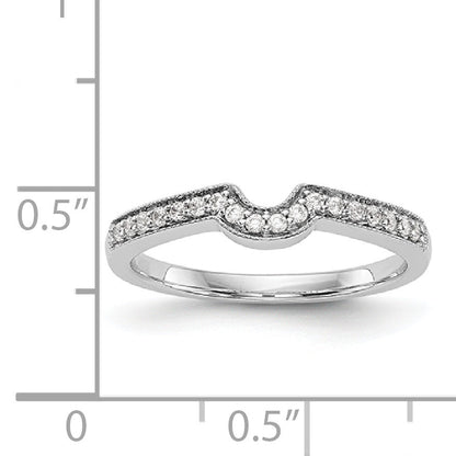 14K Weißgold Diamant-Trauring