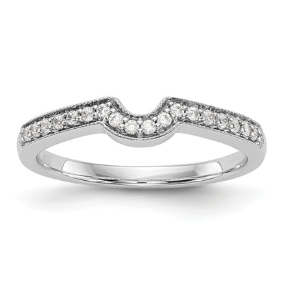 14K Weißgold Diamant-Trauring