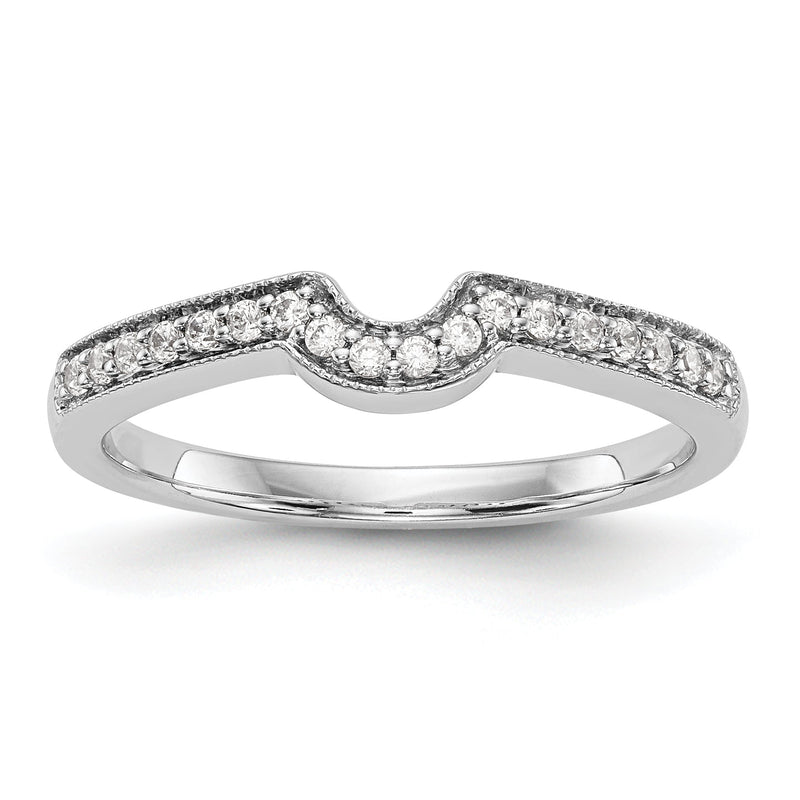 14K Weißgold Diamant-Trauring