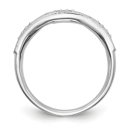 14K Weißgold Diamant-Trauring