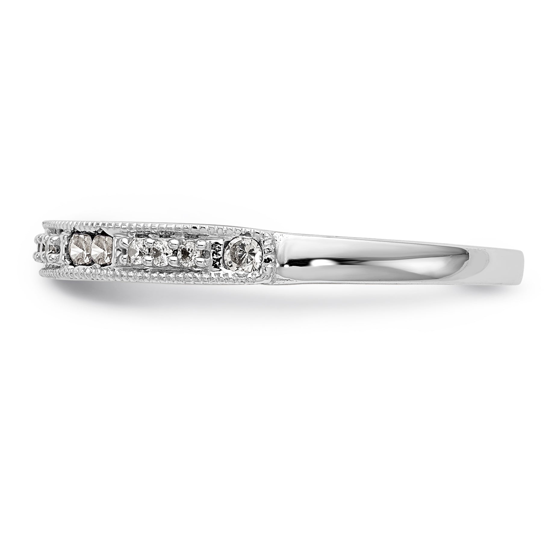 14K Weißgold Diamant-Trauring