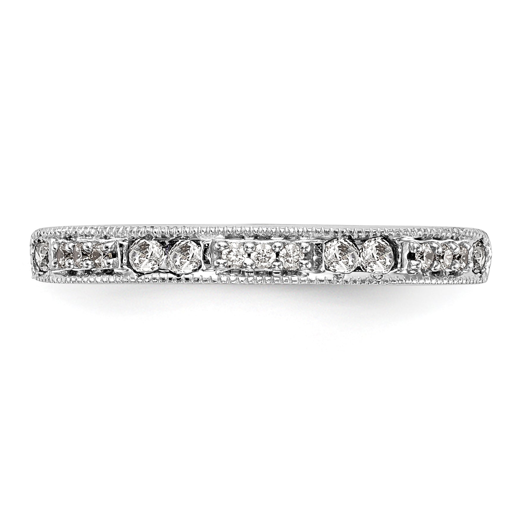 14K Weißgold Diamant-Trauring