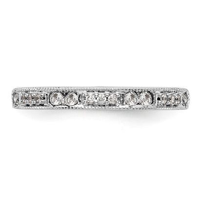 14K Weißgold Diamant-Trauring