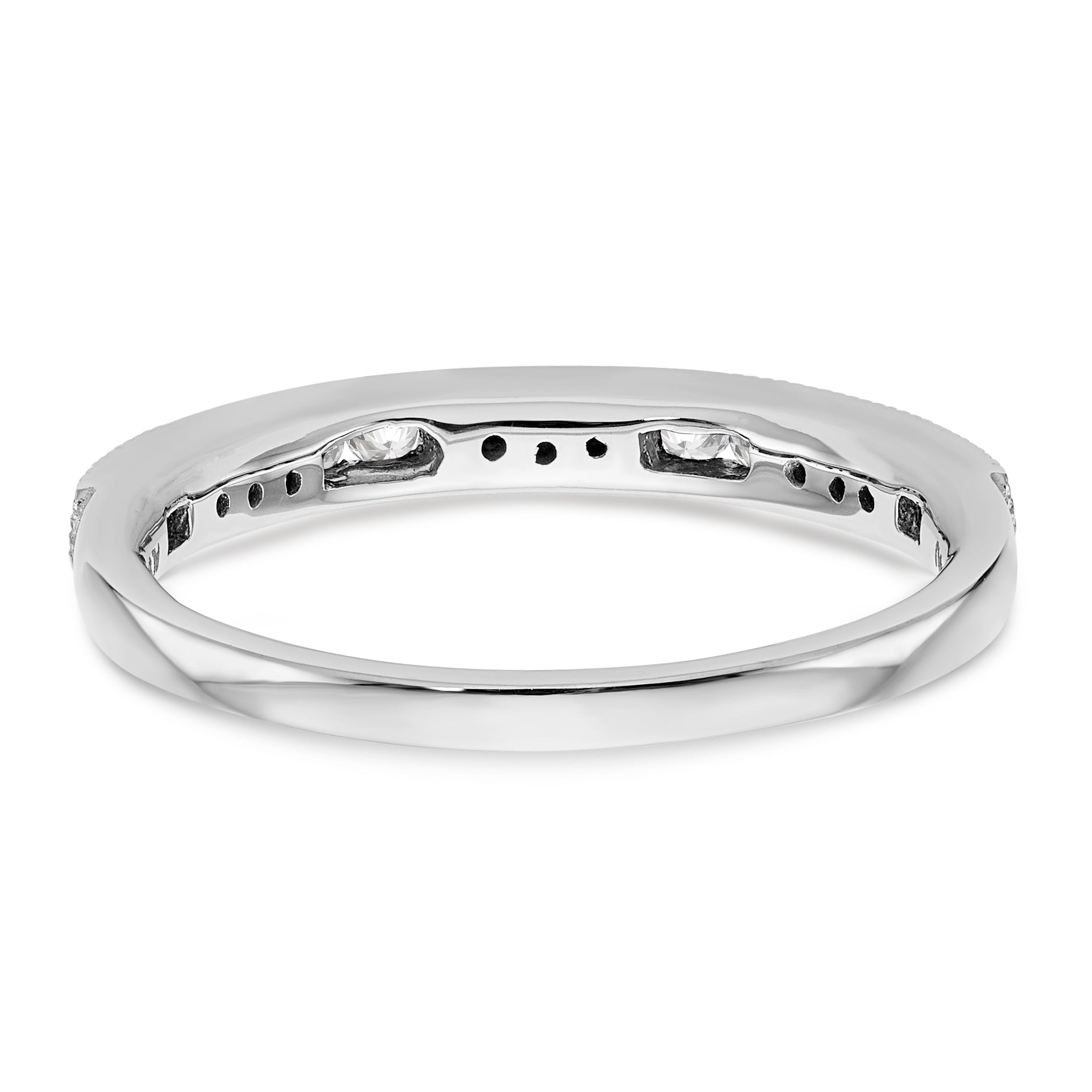14K Weißgold Diamant-Trauring