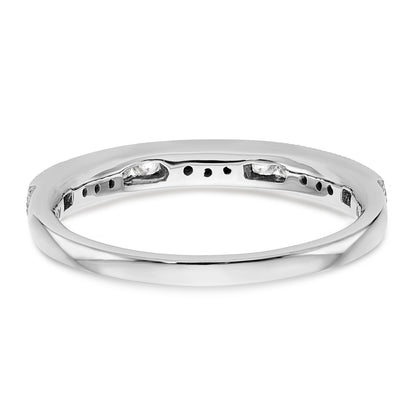 14K Weißgold Diamant-Trauring