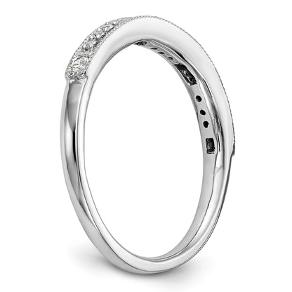 14K Weißgold Diamant-Trauring