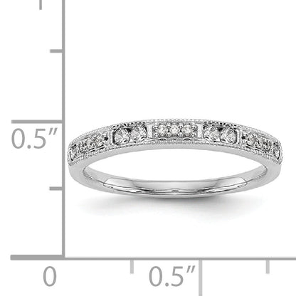 14K Weißgold Diamant-Trauring