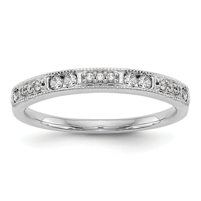 14K Weißgold Diamant-Trauring