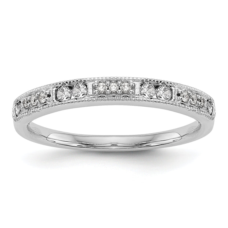 14K Weißgold Diamant-Trauring