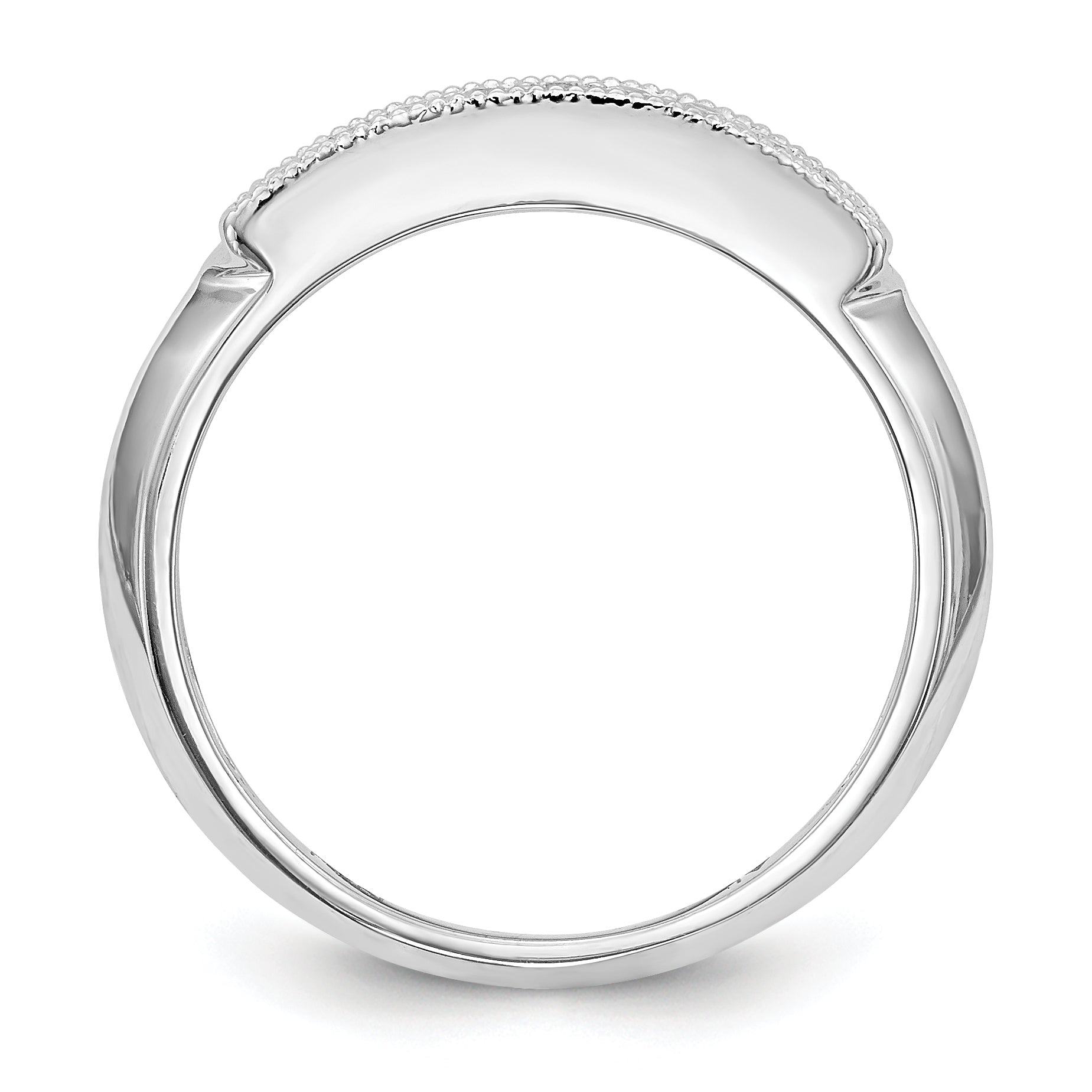 14K Weißgold Diamant-Trauring