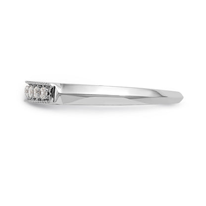 14K Weißgold Diamant-Trauring