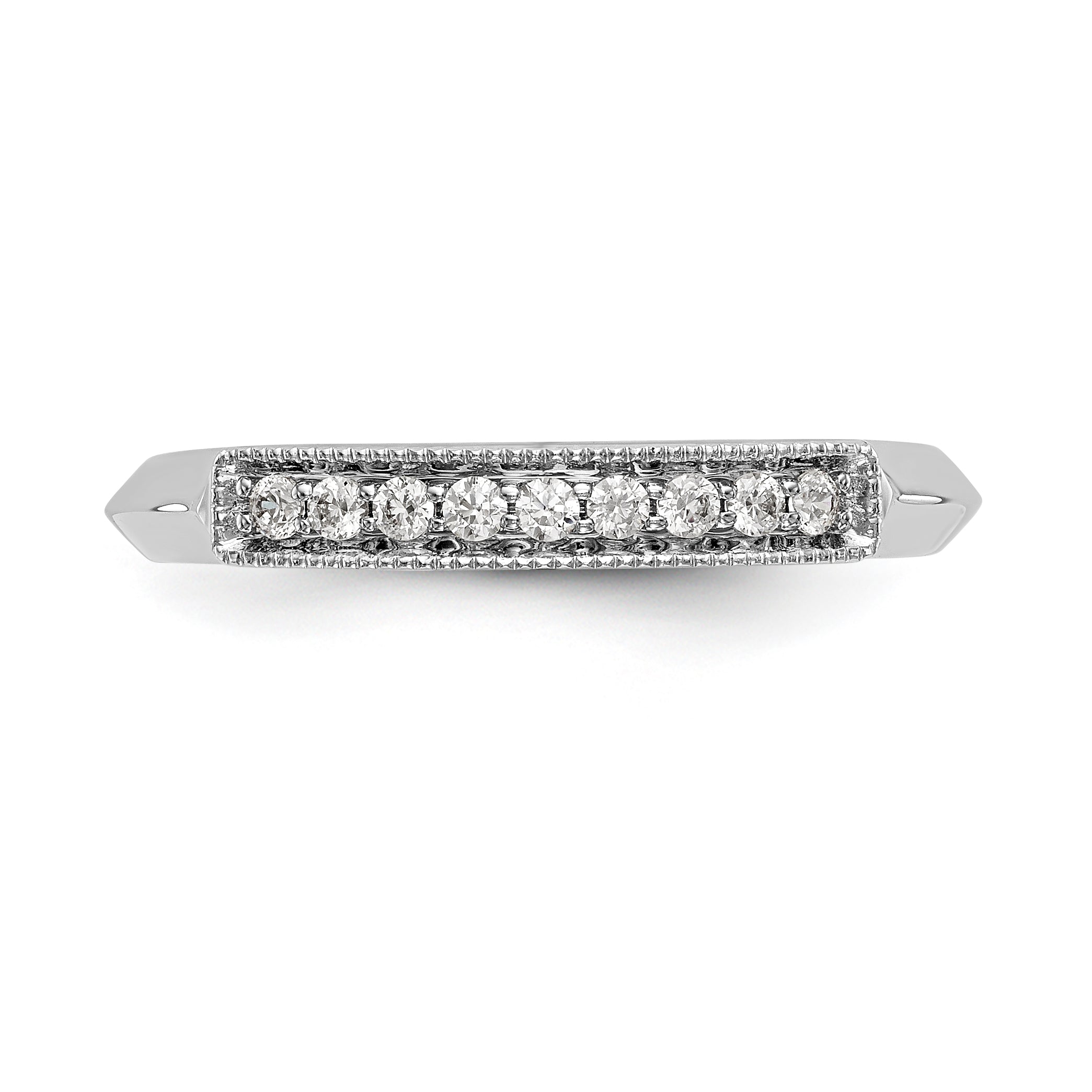 14K Weißgold Diamant-Trauring