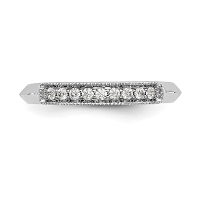 14K Weißgold Diamant-Trauring
