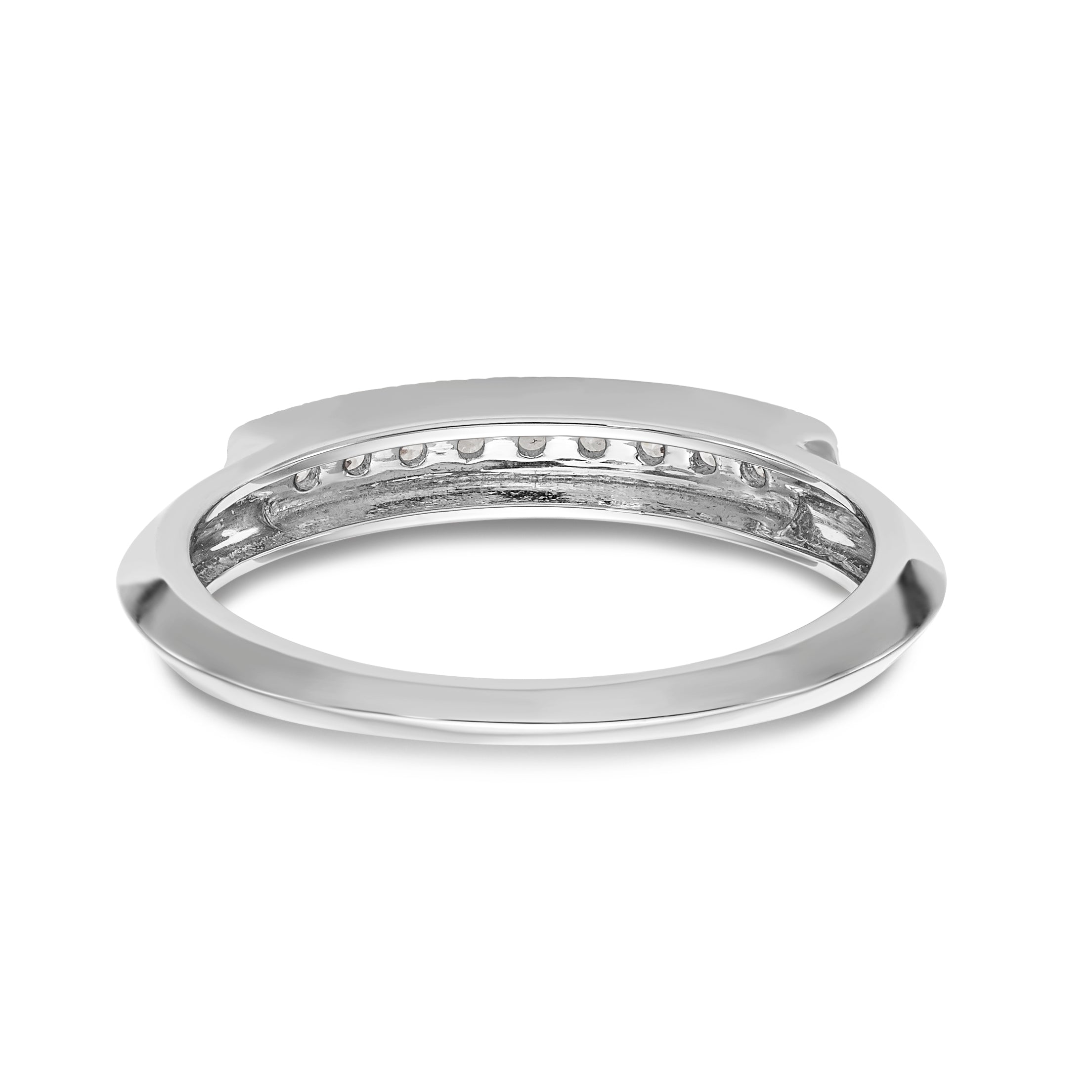 14K Weißgold Diamant-Trauring