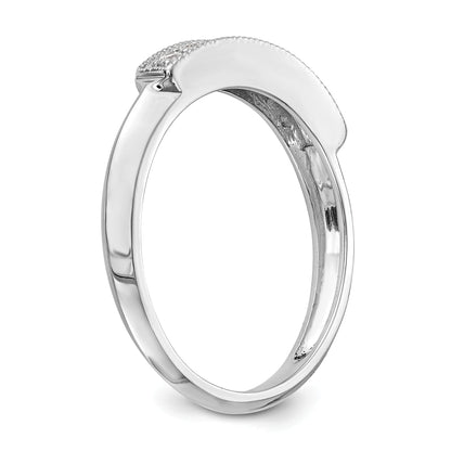 14K Weißgold Diamant-Trauring