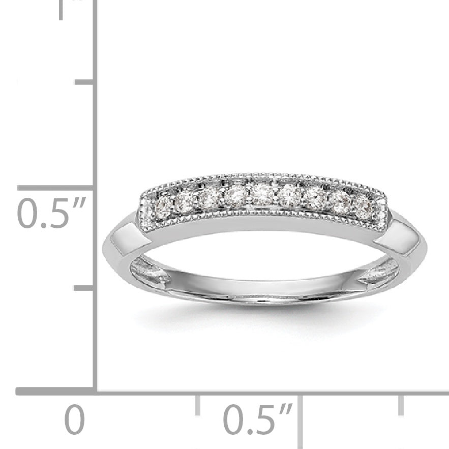 14K Weißgold Diamant-Trauring