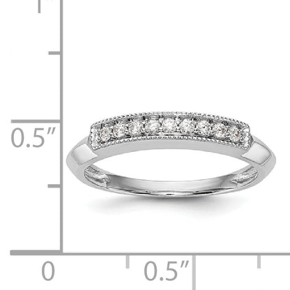 14K Weißgold Diamant-Trauring