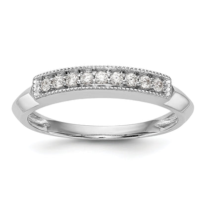14K Weißgold Diamant-Trauring