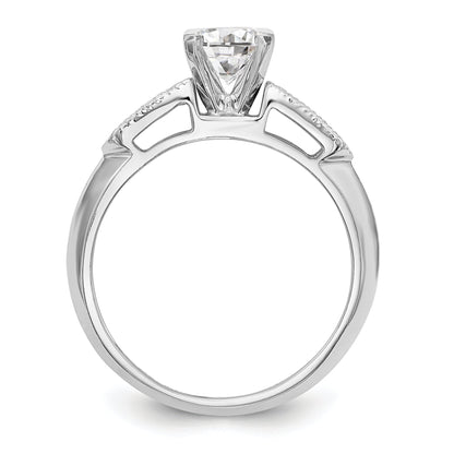 14K Weißgold Diamant-Verlobungsring mit Krappenfassung