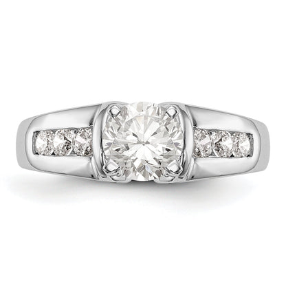 14K Weißgold Diamant-Verlobungsring mit Krappenfassung