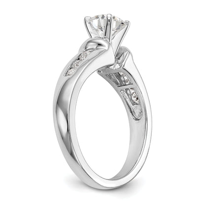 14K Weißgold Diamant-Verlobungsring mit Krappenfassung