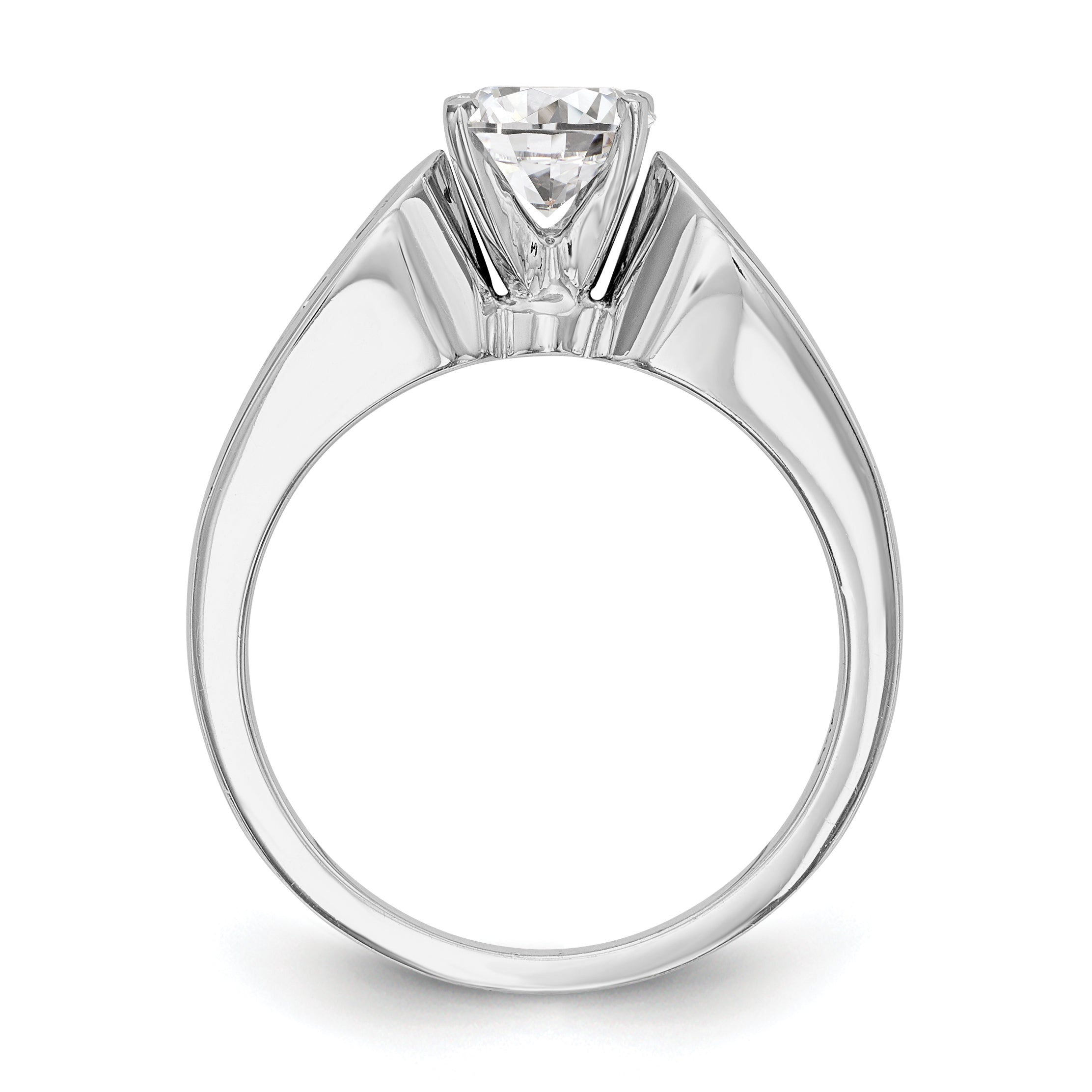 14K Weißgold Diamant-Verlobungsring mit Krappenfassung