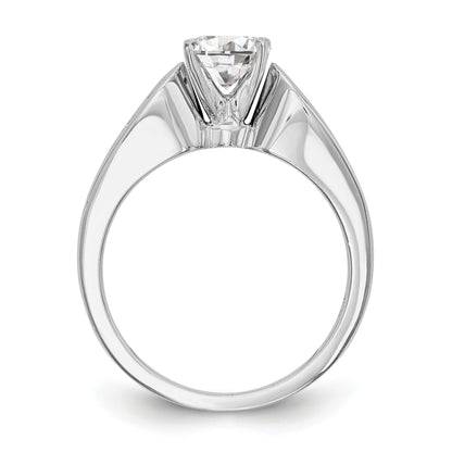 14K Weißgold Diamant-Verlobungsring mit Krappenfassung