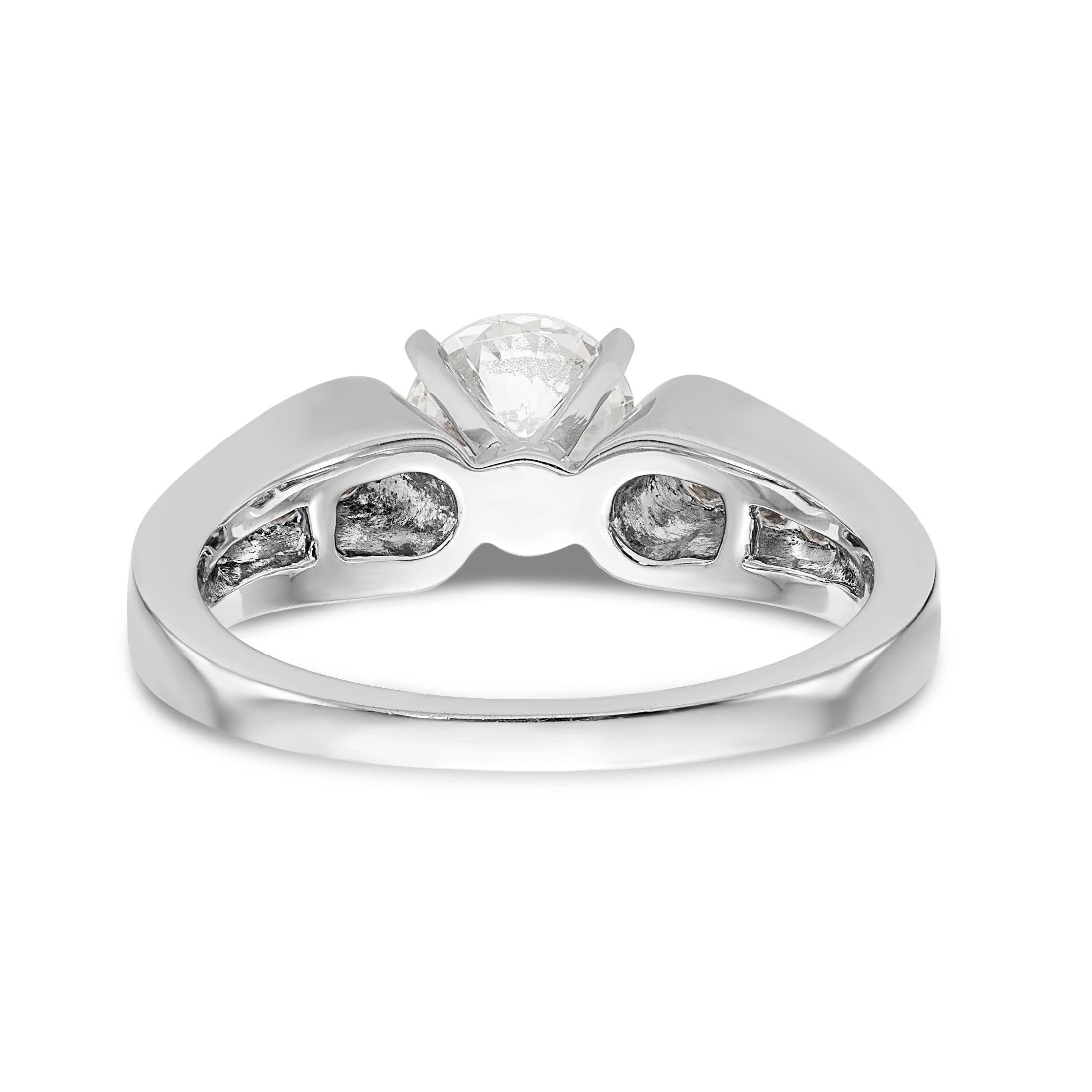 14K Weißgold Diamant-Verlobungsring mit Krappenfassung
