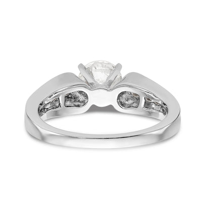 14K Weißgold Diamant-Verlobungsring mit Krappenfassung