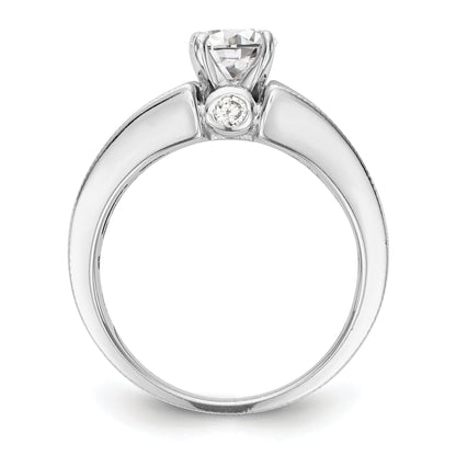 14K Weißgold Diamant-Verlobungsring mit Krappenfassung