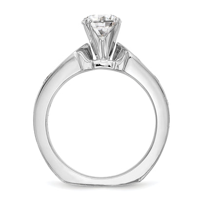 14K Weißgold Diamant-Verlobungsring mit Krappenfassung