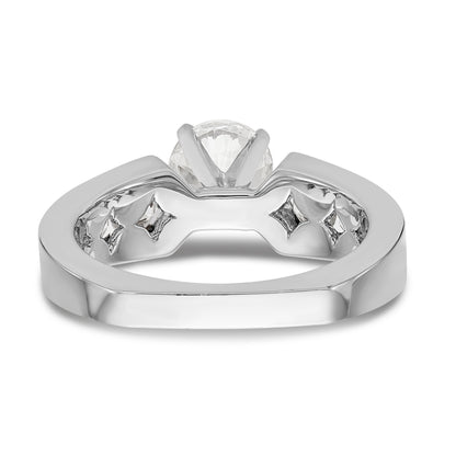 14K Weißgold Diamant-Verlobungsring mit Krappenfassung