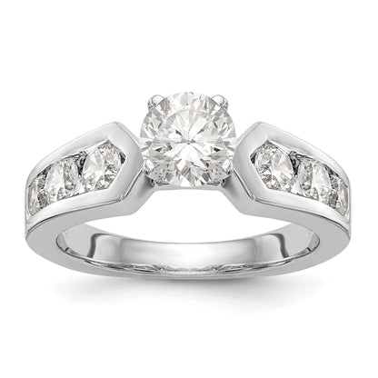 14K Weißgold Diamant-Verlobungsring mit Krappenfassung
